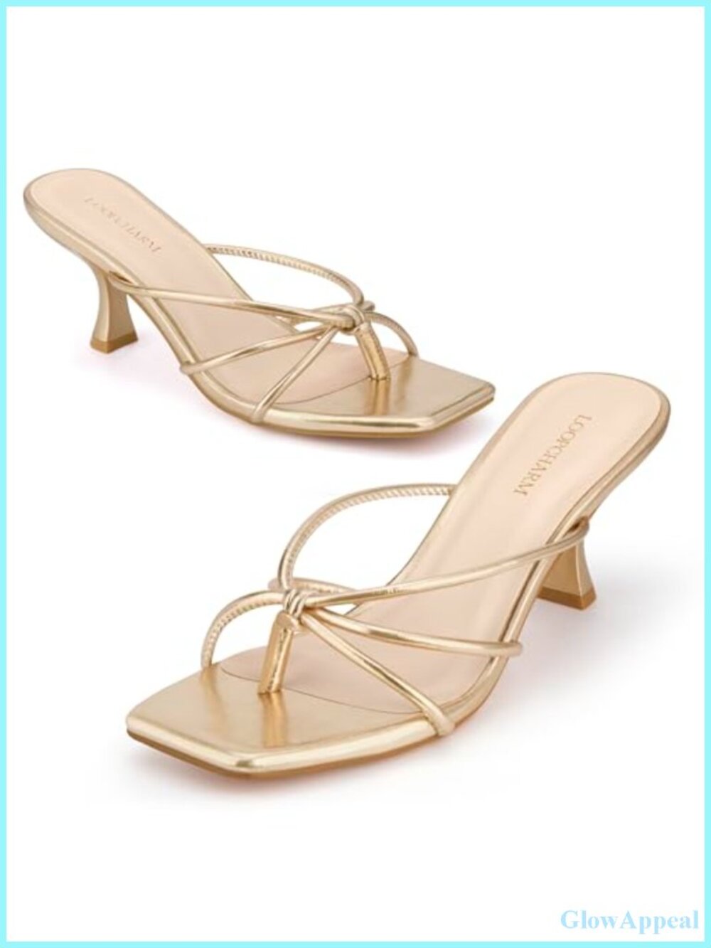 Kitten Heel Thong Sandals Square Toe Mules 2.95in Heel